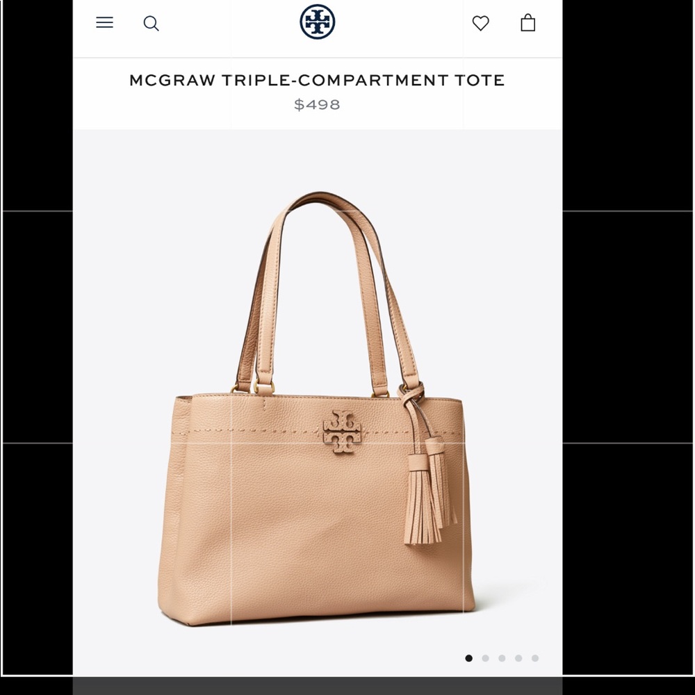 Tory Burch like  new leather women handbag.